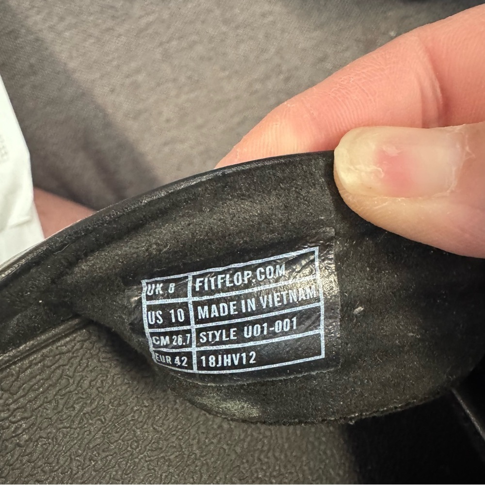 Fitflop Lulu Padded Ladies Cross Slide Sandals Black Size 10 - Picture 5 of 5